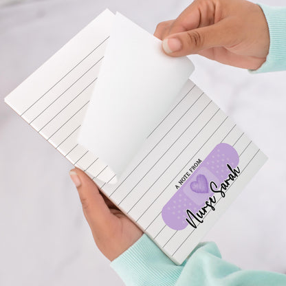 Personalized Nurse Notepad - Custom Name Stationery | RN LPN CNA Gifts & Medical Office Notes