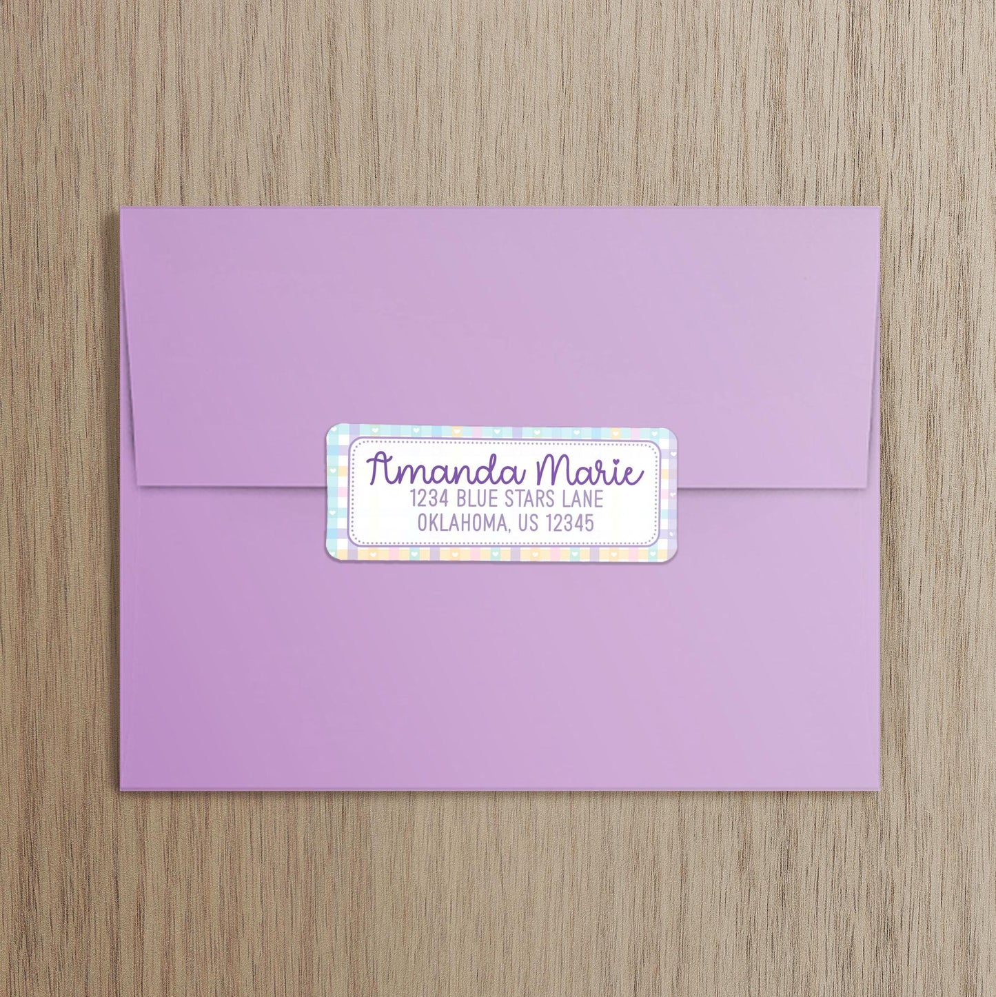 Custom Return Address Labels - Personalized Kids Address Stickers | Cute Heart & Waterproof