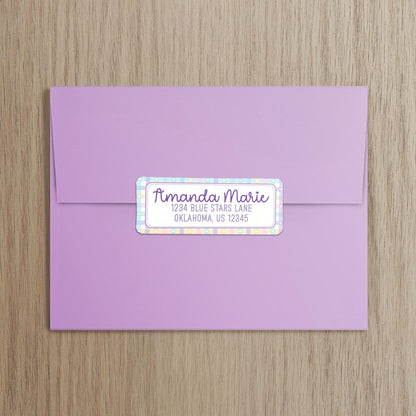 Custom Return Address Labels - Personalized Kids Address Stickers | Cute Heart & Waterproof