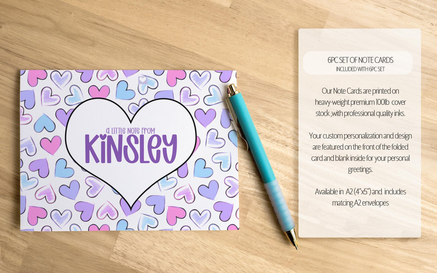 Personalized Stationery Set – Girls Letter Writing Paper & Envelopes Gift