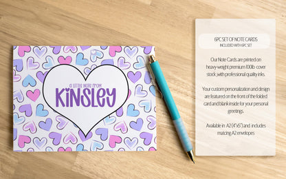 Personalized Stationery Set – Girls Letter Writing Paper & Envelopes Gift