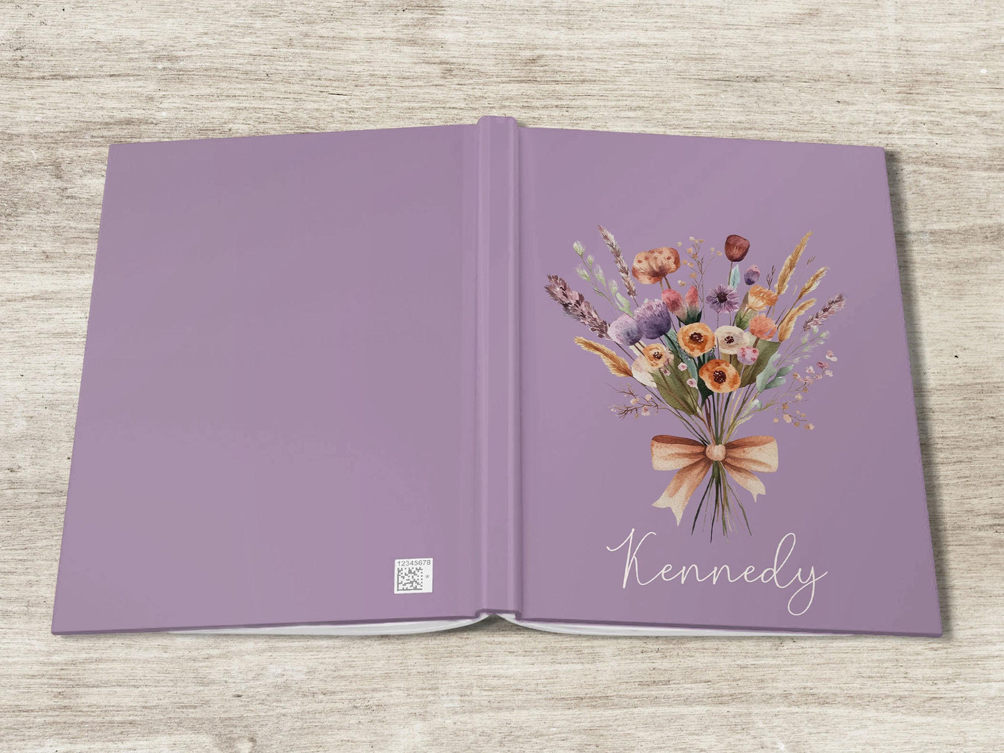 Personalized Hardcover Journal - Boho Floral Notebook | Custom Writing Notebook Gift