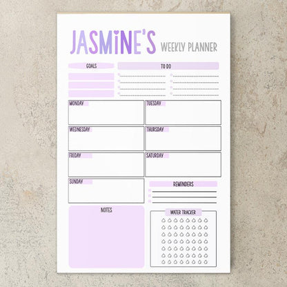 Weekly Planner Notepad - Custom Name, Days of the Week Pad | Teacher & Co-Worker Gift