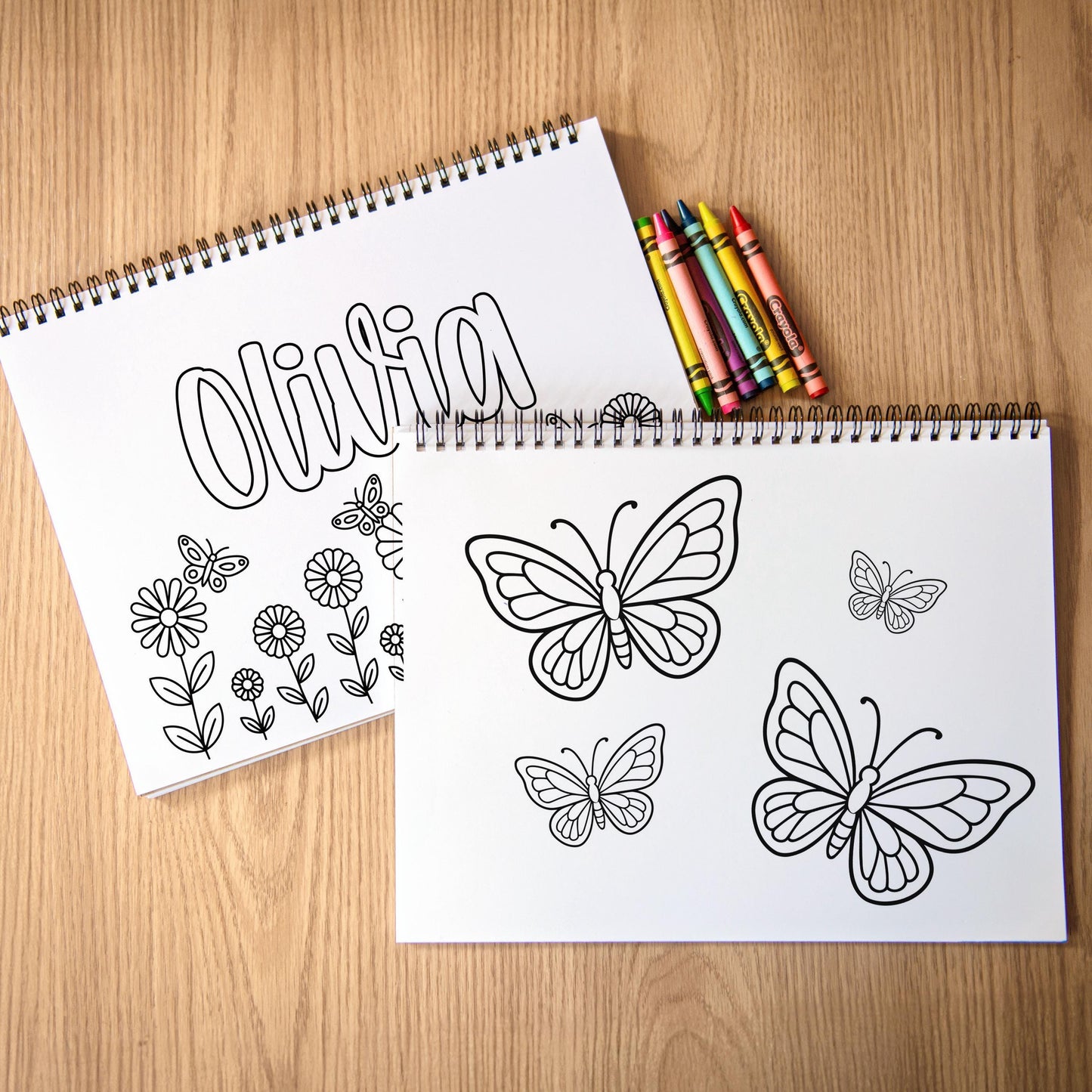 Personalized Butterfly Coloring Book - Custom Kids Coloring Book Gift With Name