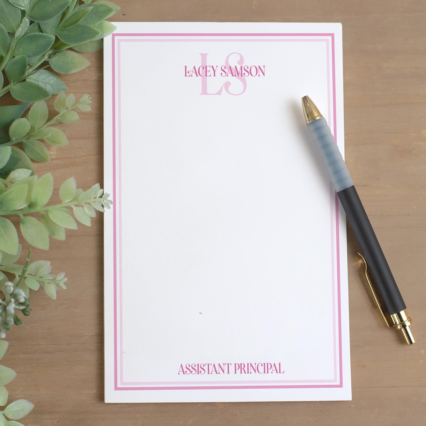 Personalized Notepad - Custom Monogram Initials Notepads | Professional Stationery Gift