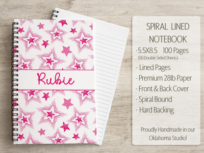 Personalized Stationery Set - Girls Star Letter Writing Paper & Notecard Envelopes
