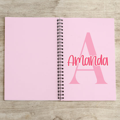 Personalized Girls Notebook - Custom Kids Journal With Monogram Name, Spiral Bound Gift