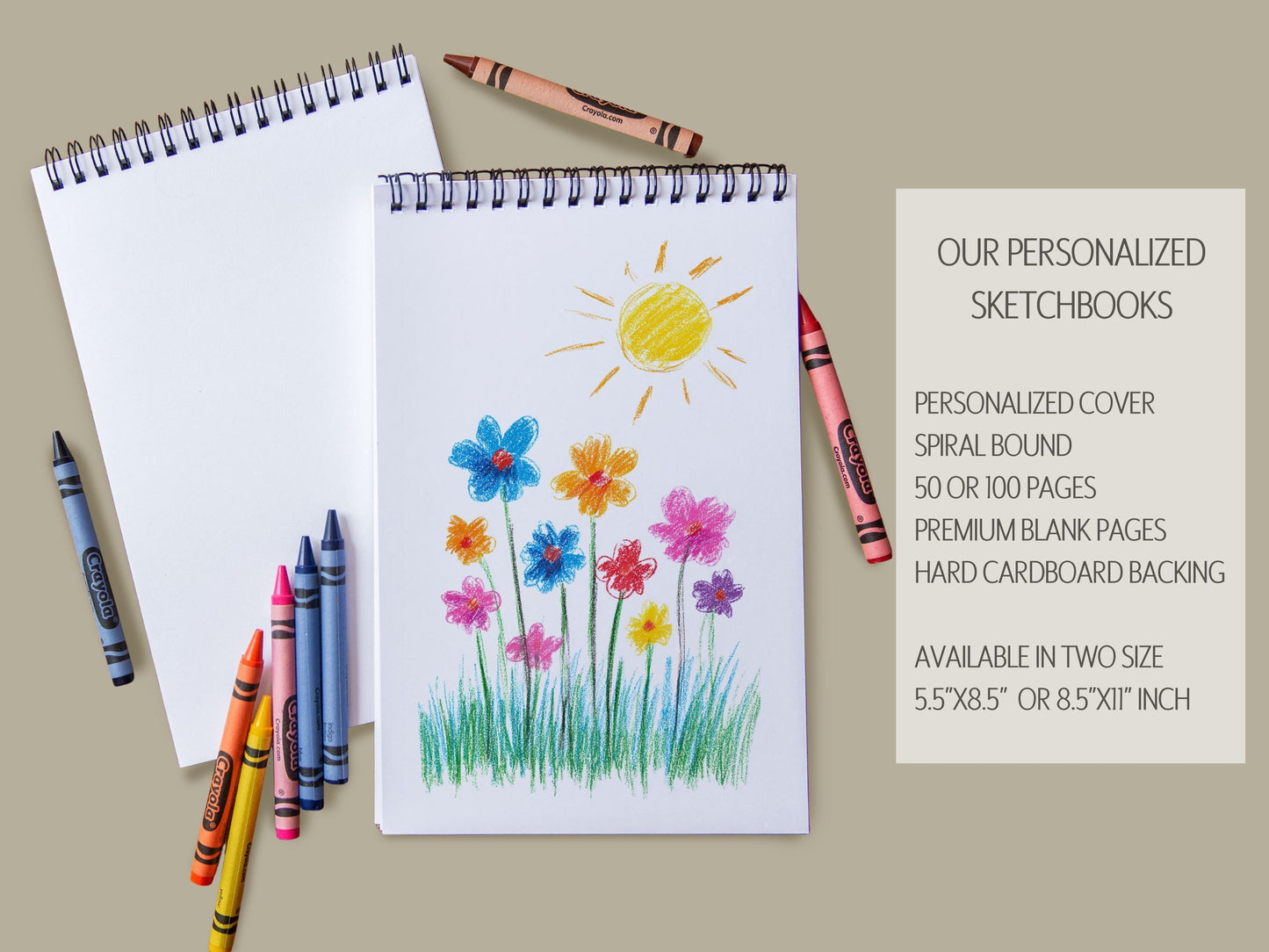 Personalized Kids Sketchbook – Custom Drawing Pad With Heavyweight Paper & Name