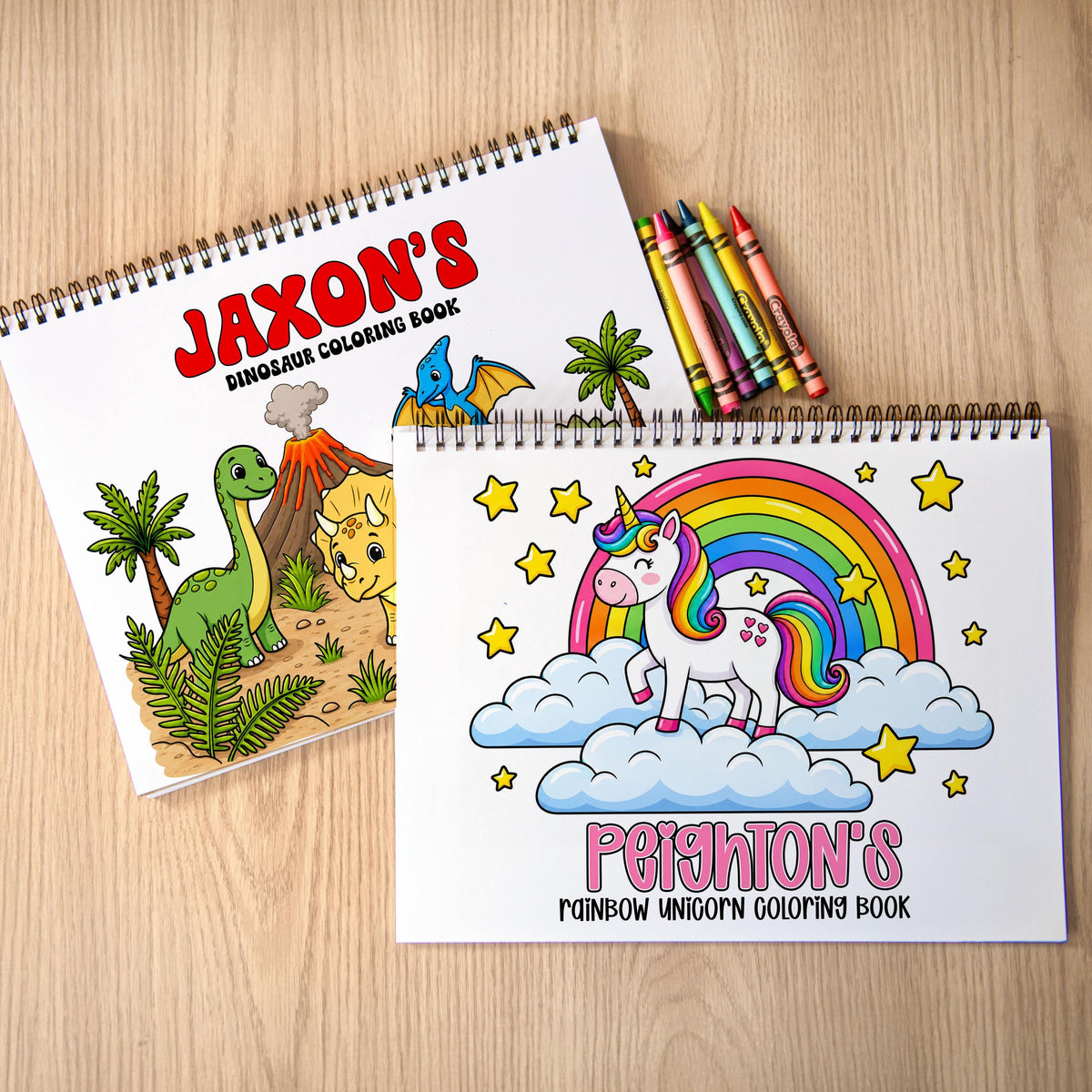 Personalized Coloring Book, 50 Pg. Spiral-Bound, Custom Name Gift