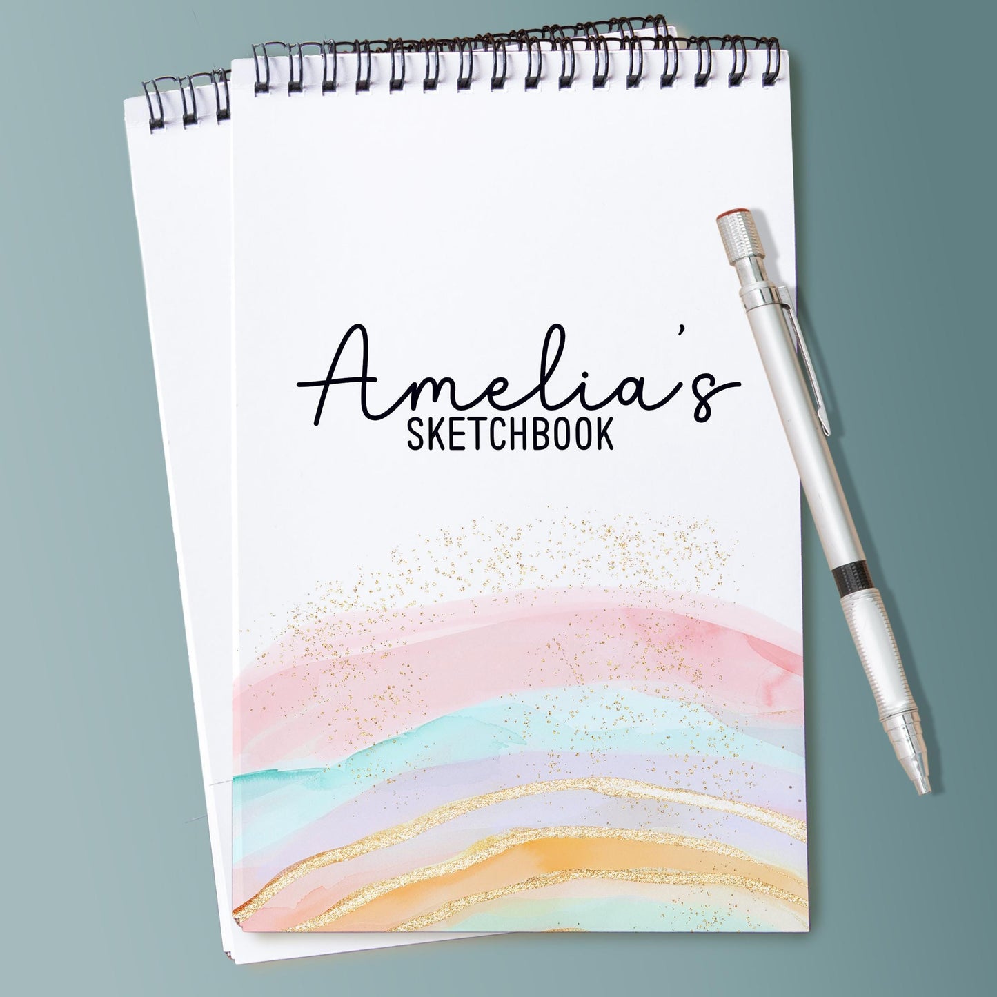 Girls Personalized Sketchbook – Custom Art Books with Heavyweight Drawing Paper for Kids