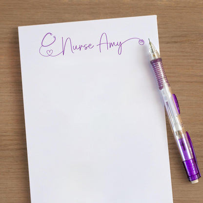 Personalized Nurse Notepad - Custom Name Stationery | RN LPN CNA Notepads Gift