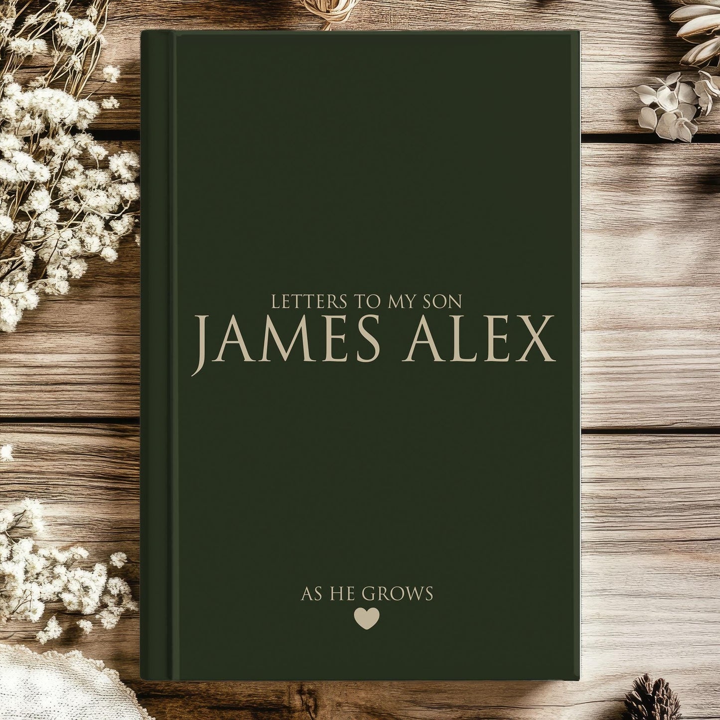 Letters to My Son Journal - Personalized Hardcover Keepsake Book with Lined Pages