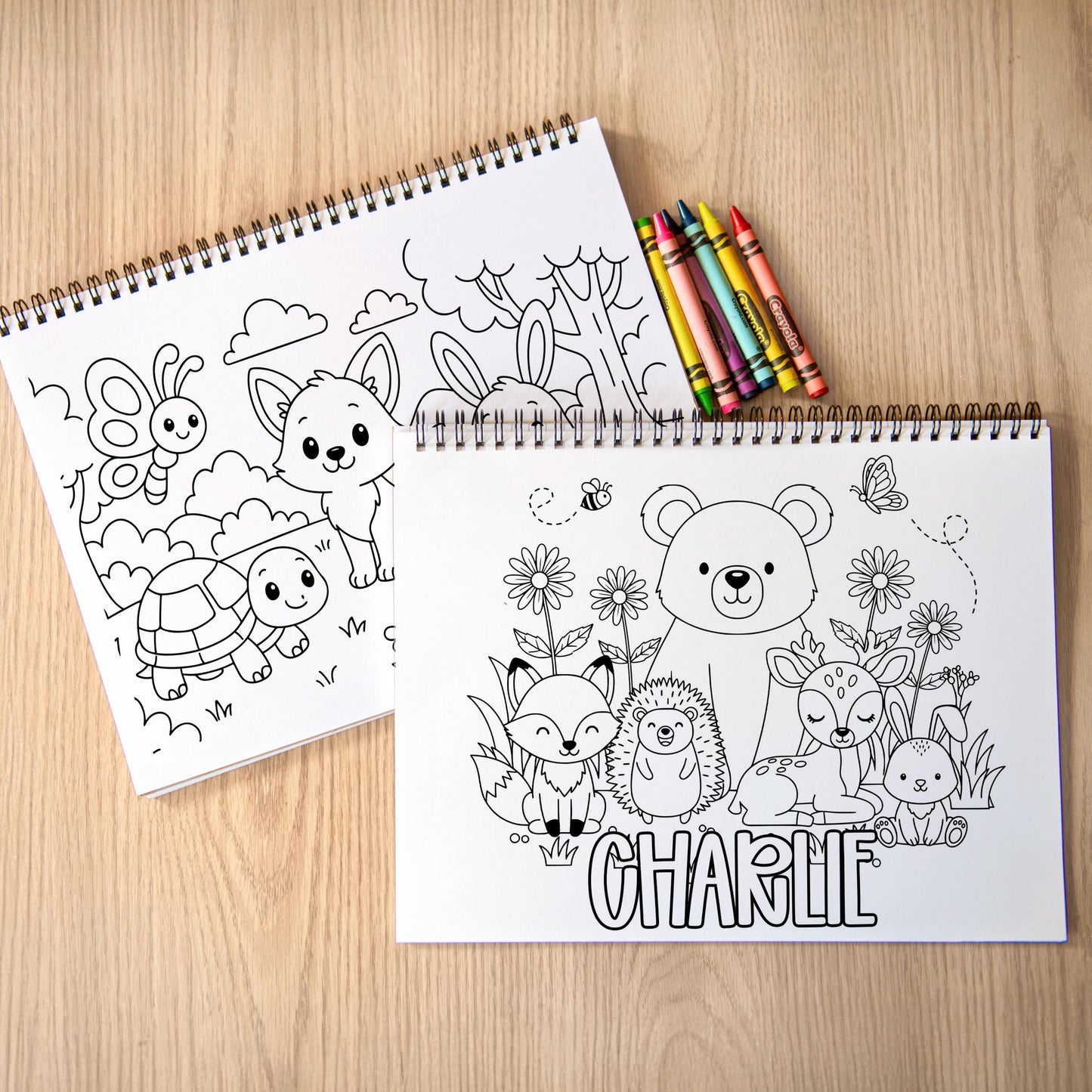 Personalized Animal Coloring Book - Custom Kids Color Book With Name & 50 Pages