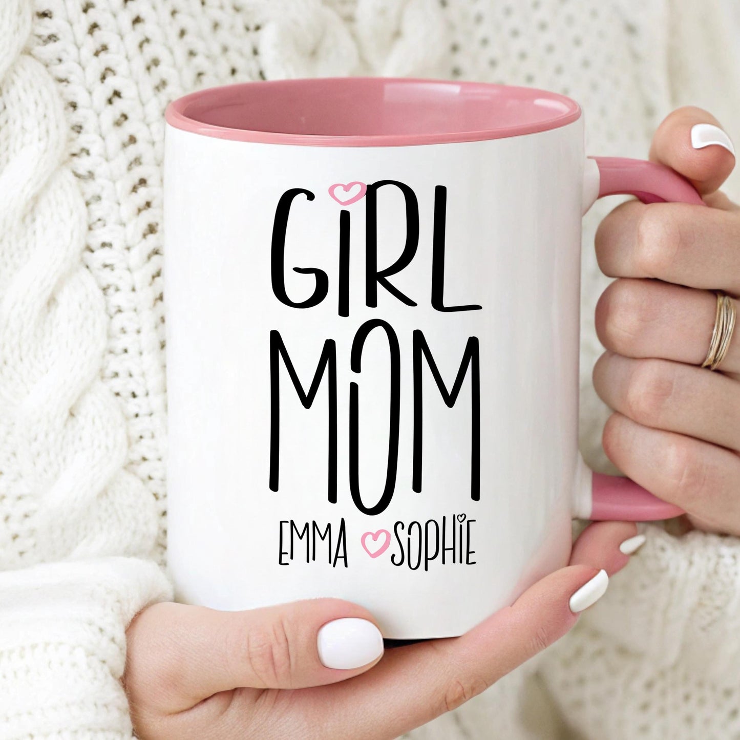 Personalized Girl Dad Mug - Fathers Day Gift | Custom Kids Name Mug, Microwave Safe Coffee Cup