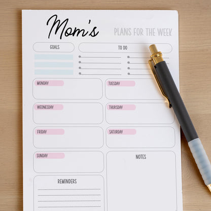 Personalized Weekly Planner | Floral Notepad with Custom Name & Goal Tracker