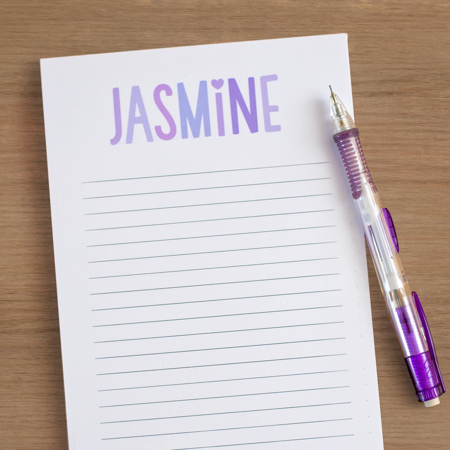 Personalized Colorful Notepads - Custom Name Notepad with Rainbow Design | Teacher Gift Ideas & School Staff Notepad