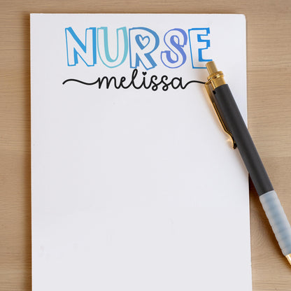 Personalized Nurse Notepad - Custom Nurse Stationery with Easy Tear-Away Pages
