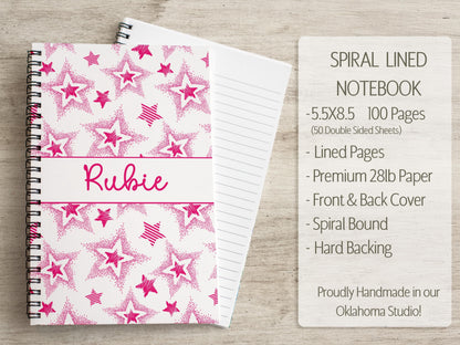 Personalized Stationery Set - Star Letter Paper & Notebook and Pen Gift Kit