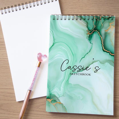 Personalized Sketchbook - Kids Drawing Pad With Name | Spiral Bound Art Book