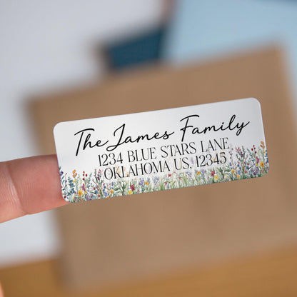 Custom Address Labels - Personalized Return Address Stickers | Floral Invitation Labels