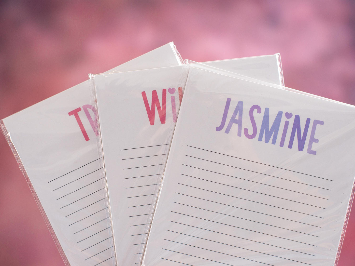 Personalized Colorful Notepads - Custom Name Notepad for Teachers & School Staff