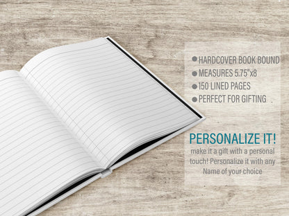 Personalized Journal – Custom Hardcover Journal With Floral Design & Lined Pages