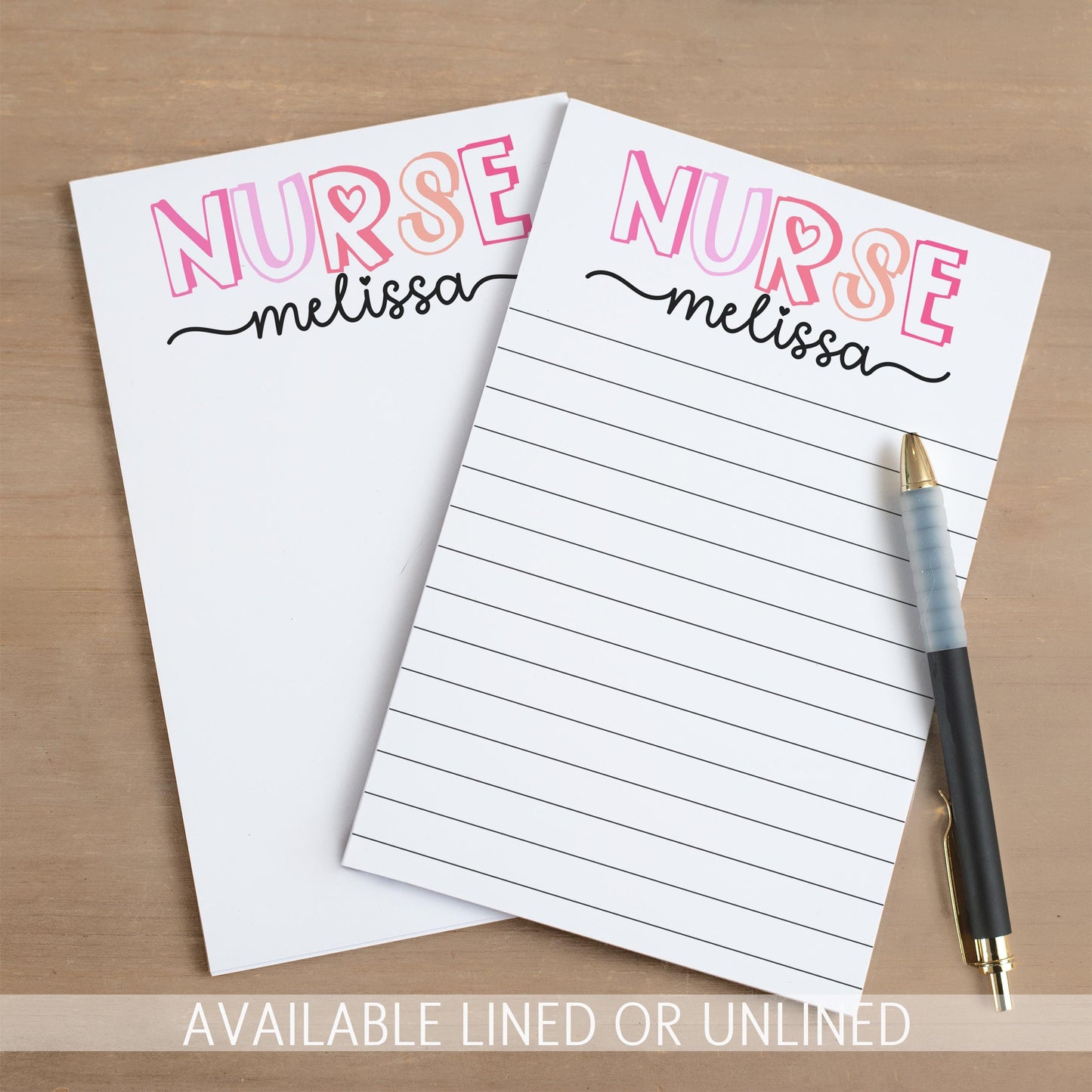 Personalized Nurse Notepad - Custom Nurse Stationery with Easy Tear-Away Pages