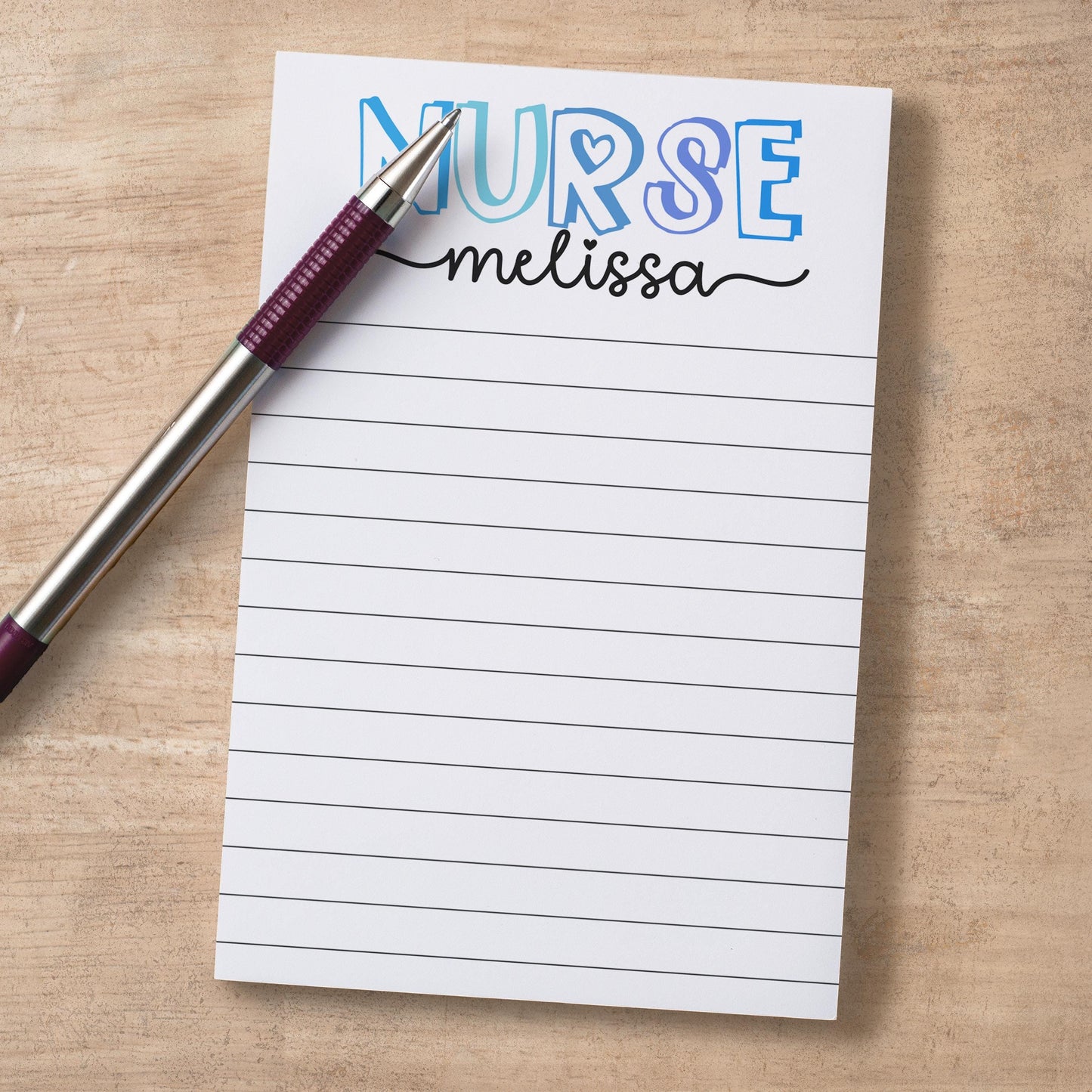 Personalized Nurse Notepad - Custom Nurse Stationery with Easy Tear-Away Pages