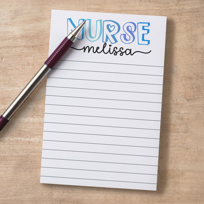 Personalized Nurse Notepad - Custom Nurse Stationery with Easy Tear-Away Pages