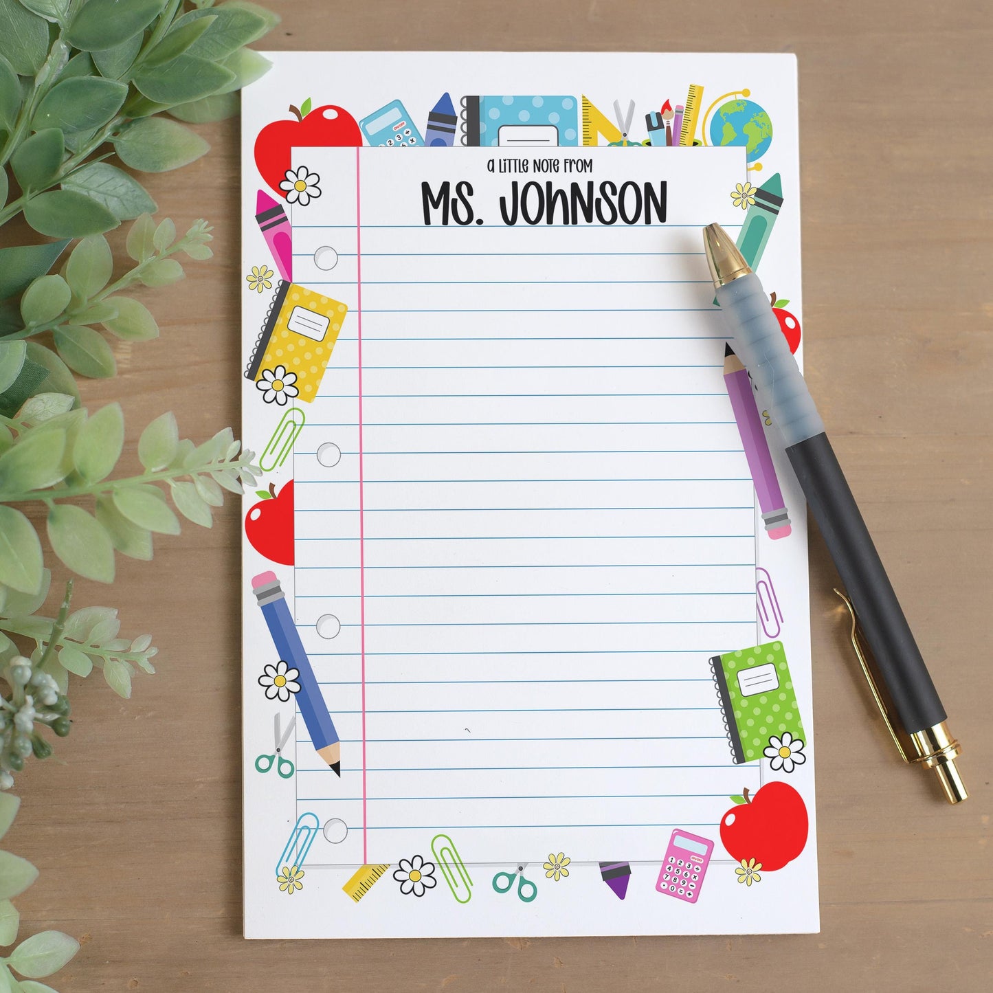 Personalized Teacher Notepad – Custom Name Stationery, Classroom Notepads & Teacher Gift Ideas
