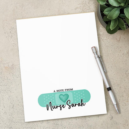 Personalized Nurse Notepad - Custom Name Stationery | RN LPN CNA Gifts & Medical Office Notes