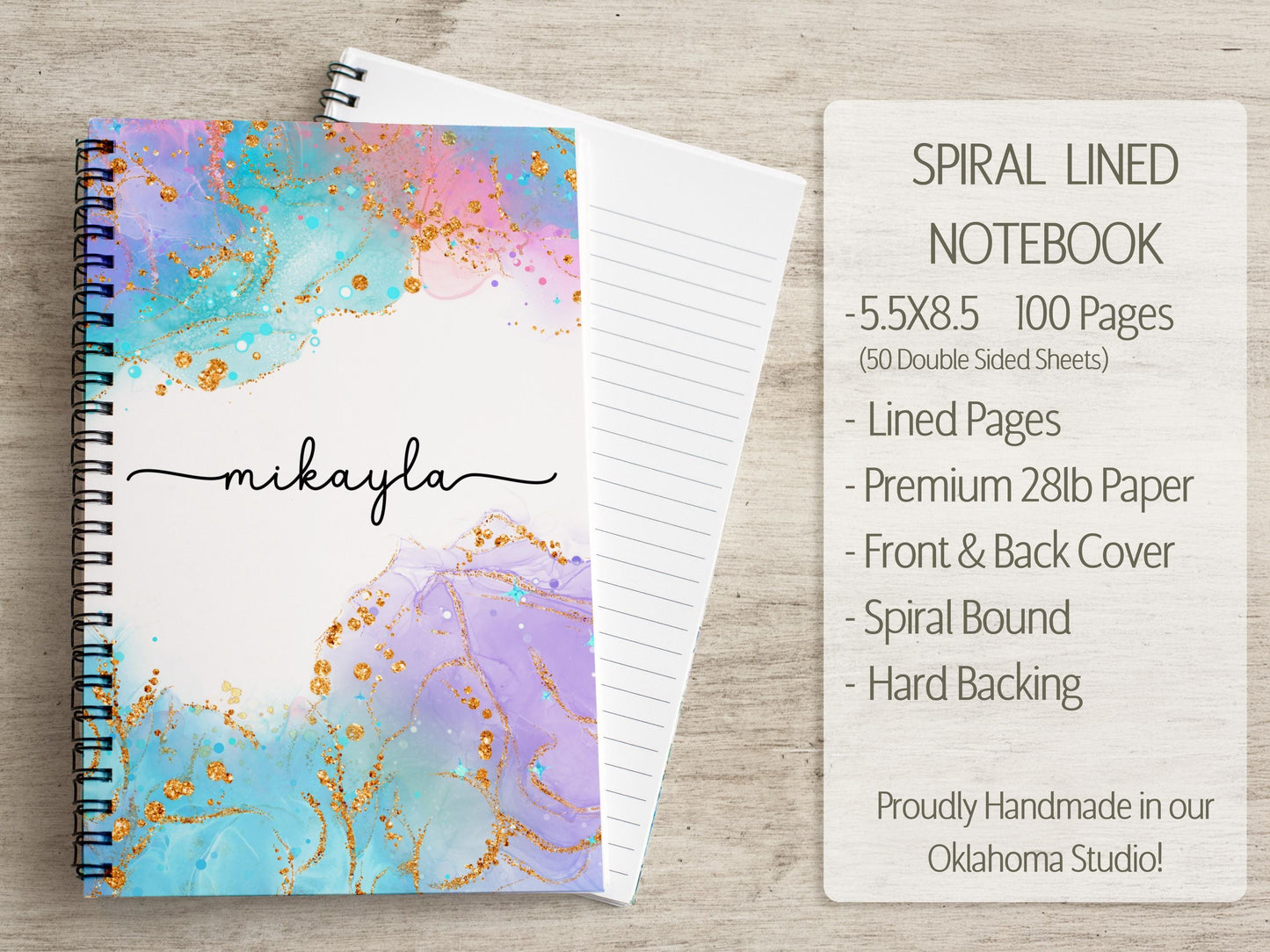Personalized Stationery Set – Letter Writing Kit with Spiral Notebook & Pen