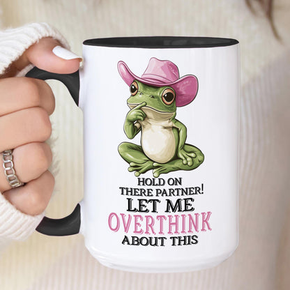 Funny Womens Coffee Mug - Cute Pink Frog Cowboy Design | Dishwasher Safe Ceramic Cup