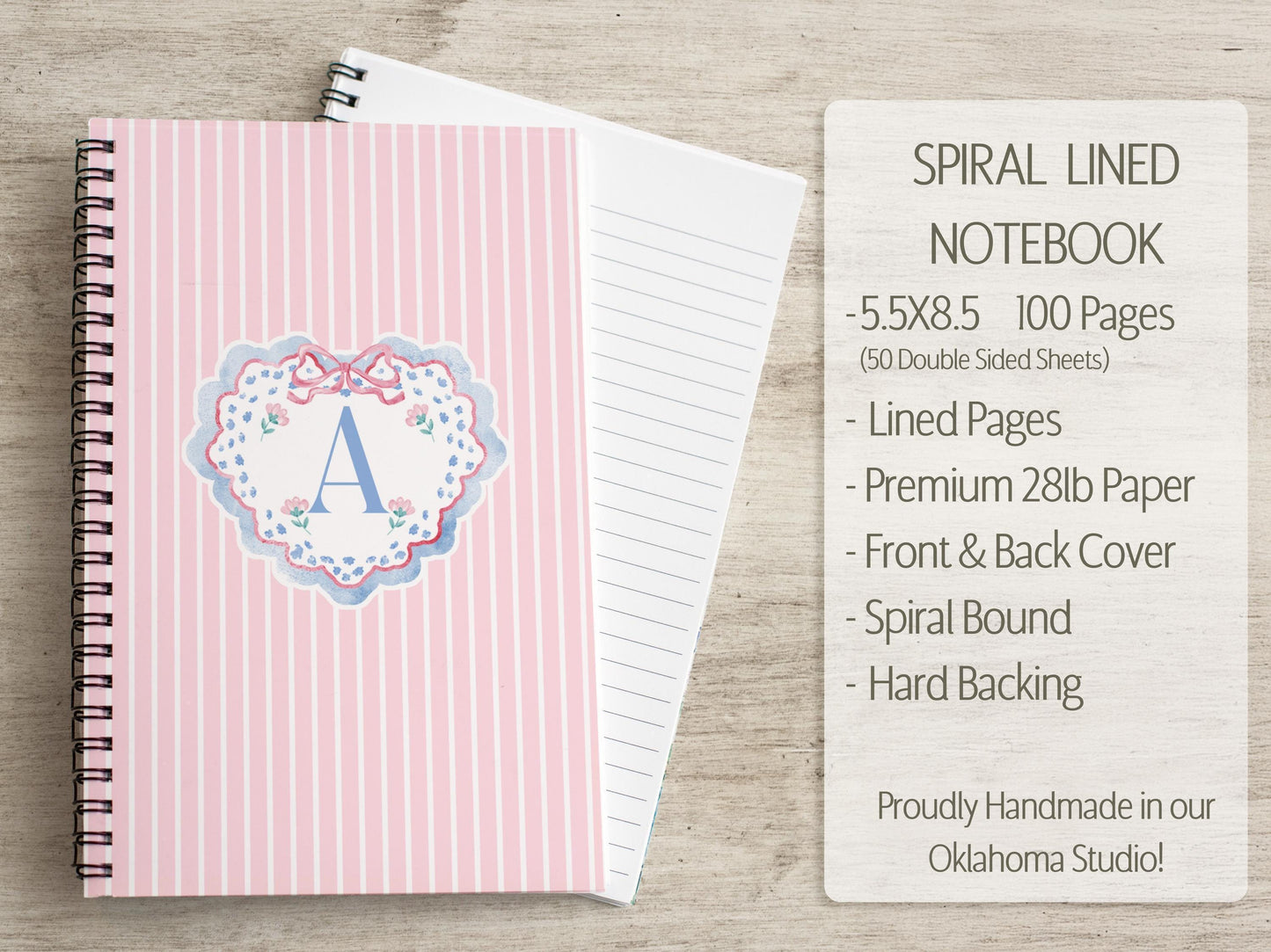 Personalized Stationery Set – Custom Girls Writing Set with Monogram Letter Paper & Envelopes