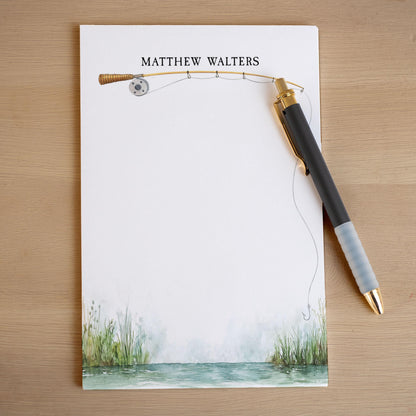 Personalized Fishing Notepad - Custom Name Notepads | Men's Stationery Gifts