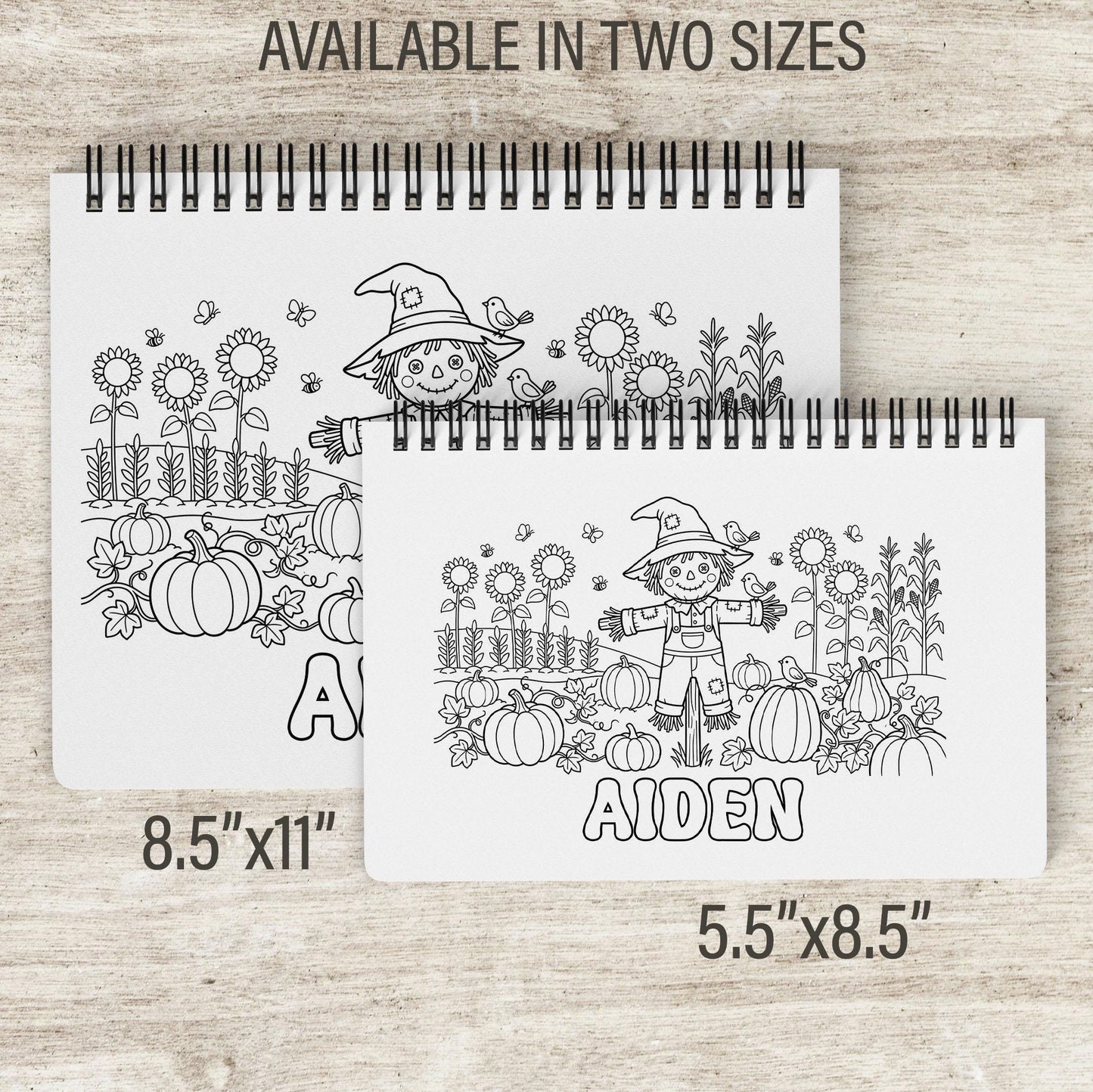 Personalized Autumn Coloring Book - Kids Fall Coloring Pages & Holiday Gift
