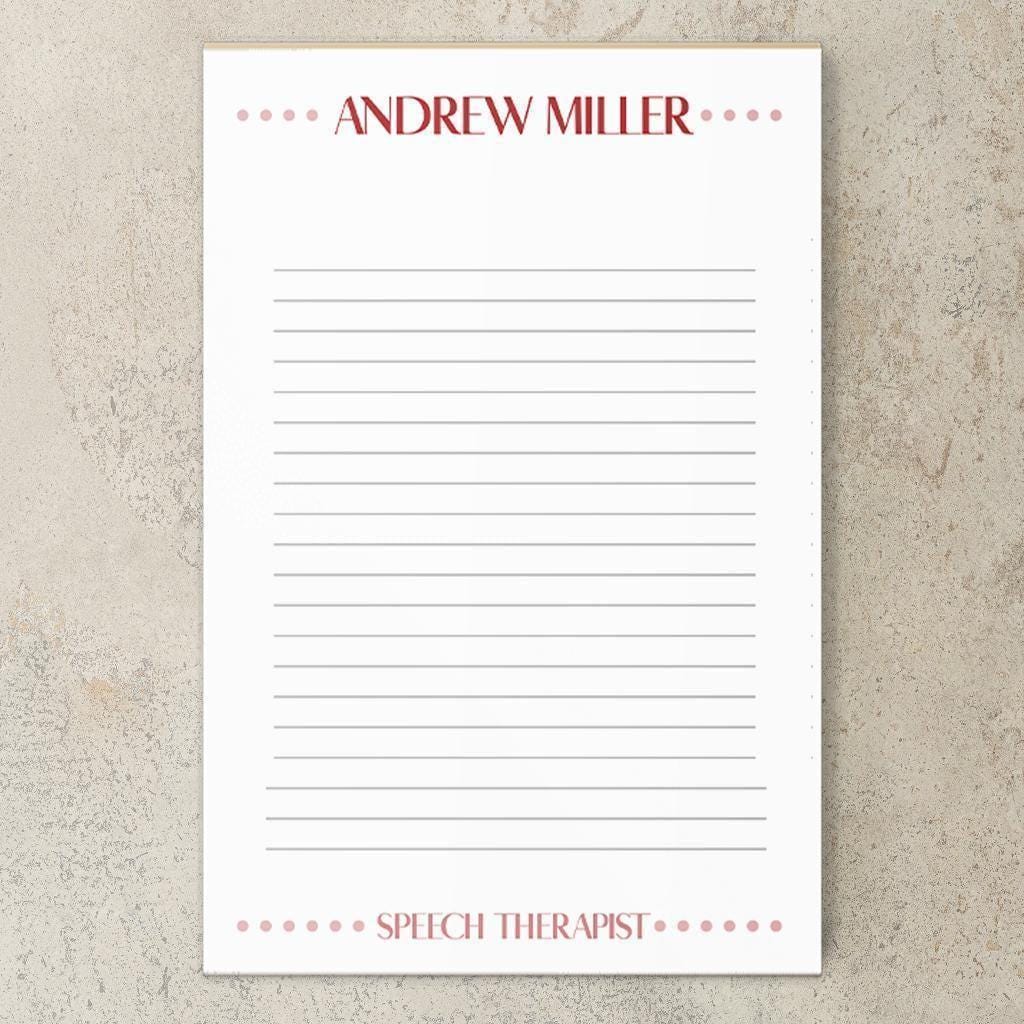 Personalized Notepad - Custom Monogram Stationery | Professional To Do List Pad