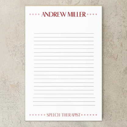 Personalized Notepad - Custom Monogram Stationery | Professional To Do List Pad