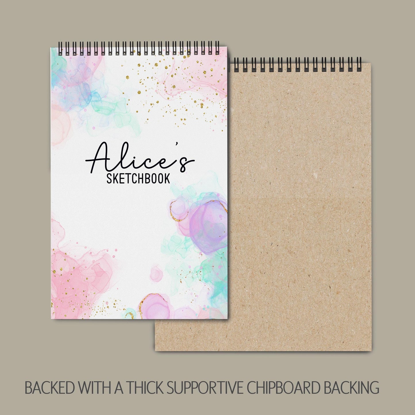 Personalized Sketchbook Girls - Custom Drawing Journal | Rainbow Art Pad, Kids Creative Gift