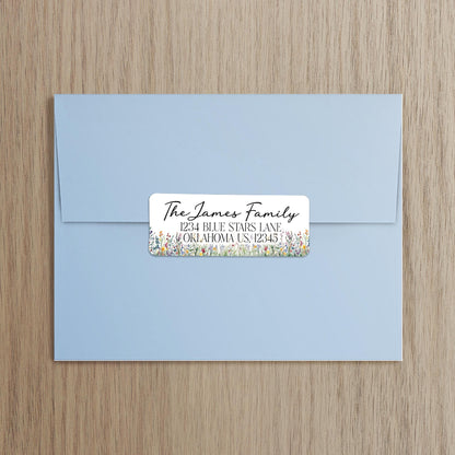 Custom Address Labels - Personalized Return Address Stickers | Floral Invitation Labels