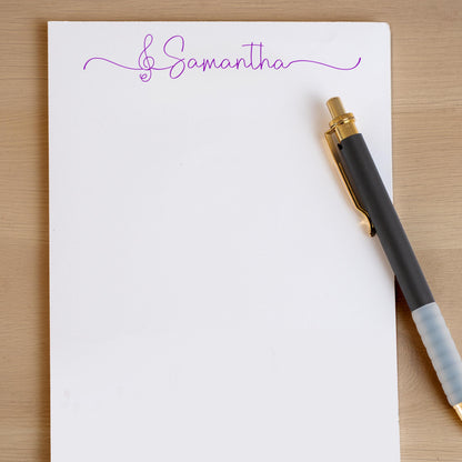 Personalized Music Notepad – Custom Piano Notepad With Music Notes | Teacher Appreciation Gift