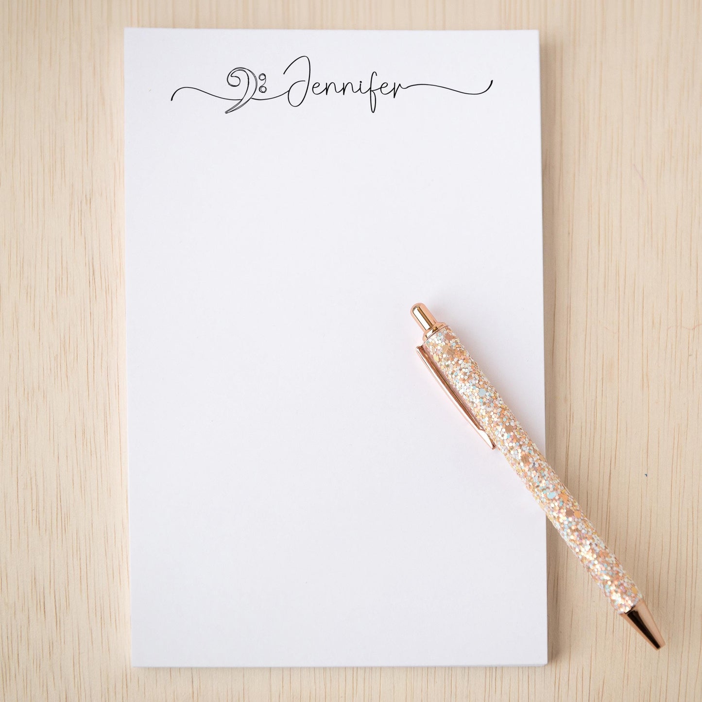 Personalized Music Notepad – Custom Music Notes Notepad | Unique Musician Gift Ideas