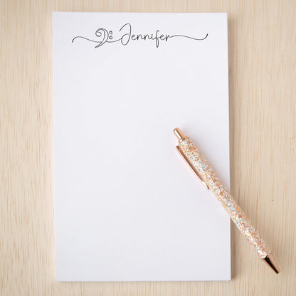 Personalized Music Notepad – Custom Music Notes Notepad | Unique Musician Gift Ideas
