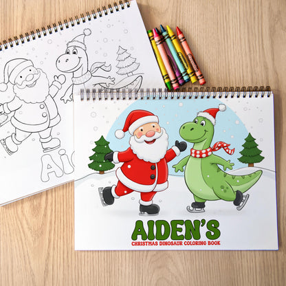 Personalized Christmas Coloring Book,Dinosaur Advent Calendar Fun
