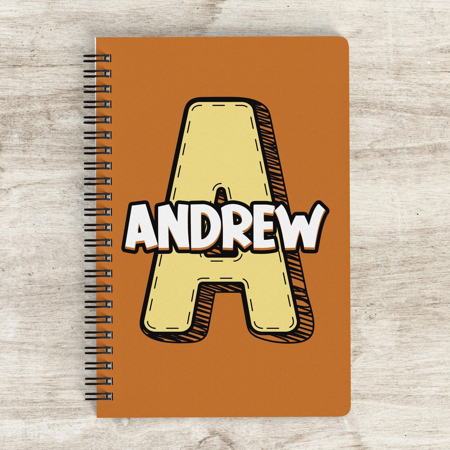 Custom Kids Notebook - Personalized Name Spiral Bound Notebook for Students & Teachers