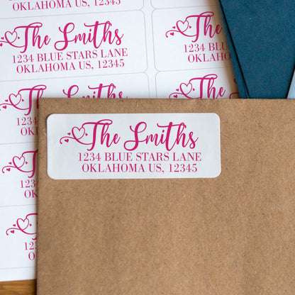 Custom Return Address Labels - Personalized Script Address Stickers, Waterproof & Smudge Proof