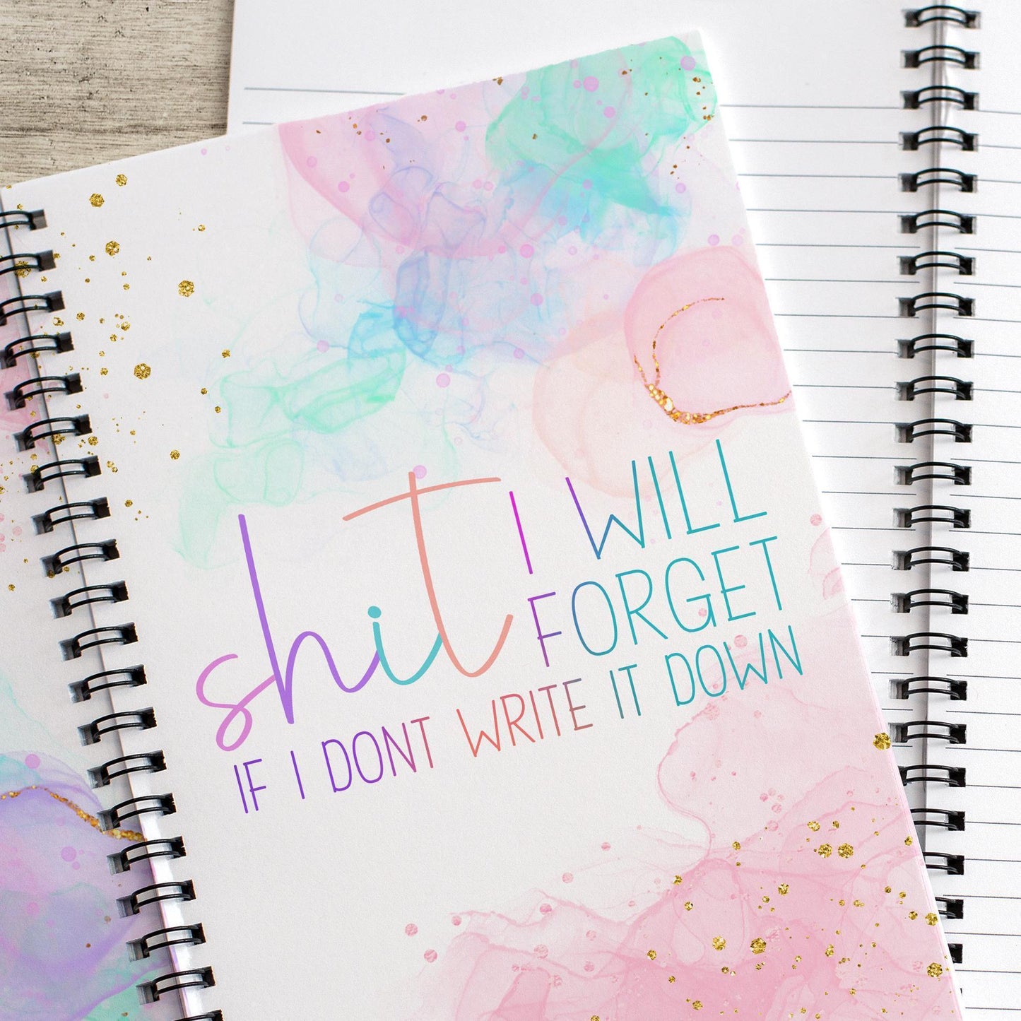 Funny Adult Humor Notebooks - Personalized Spiral Notebook With Lined Pages | SHIT I will forget