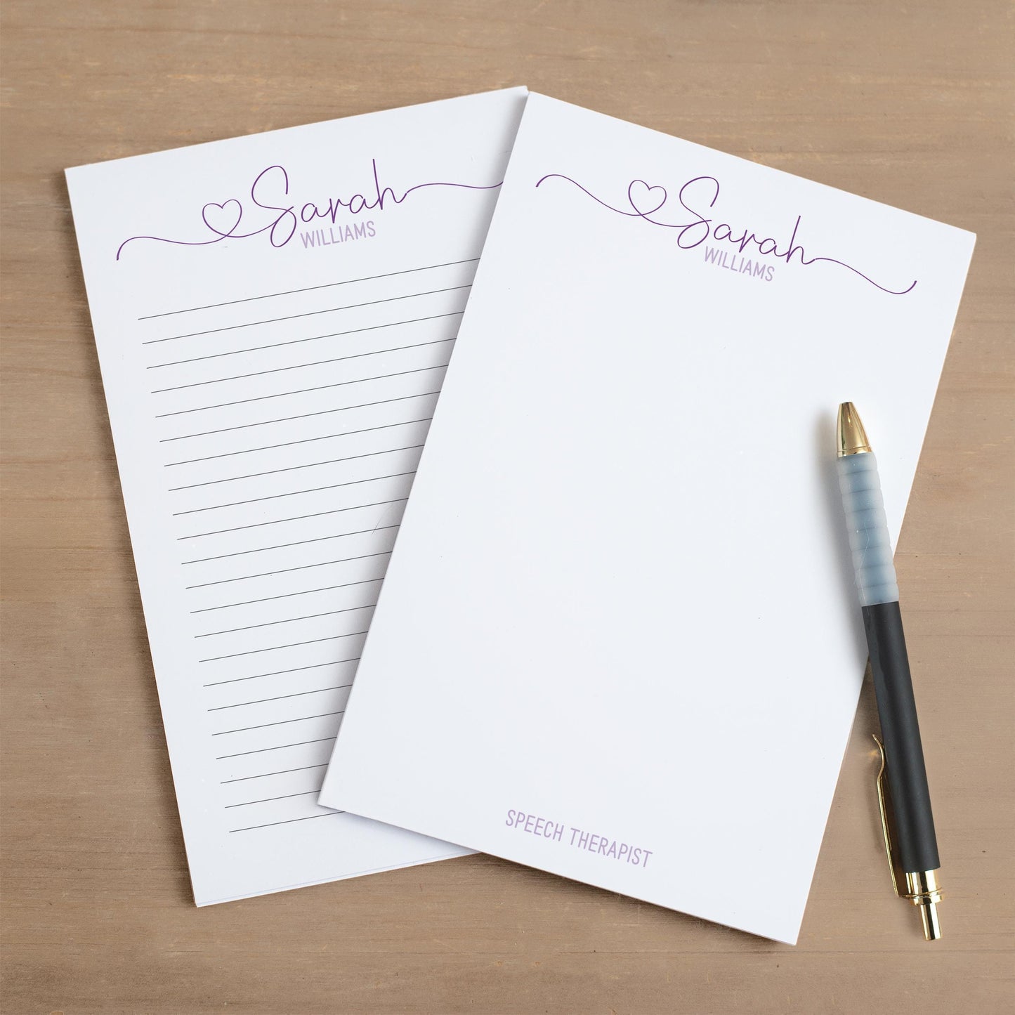 Personalized Notepad - Custom Monogram Notepads With Easy Tear-Away Pages
