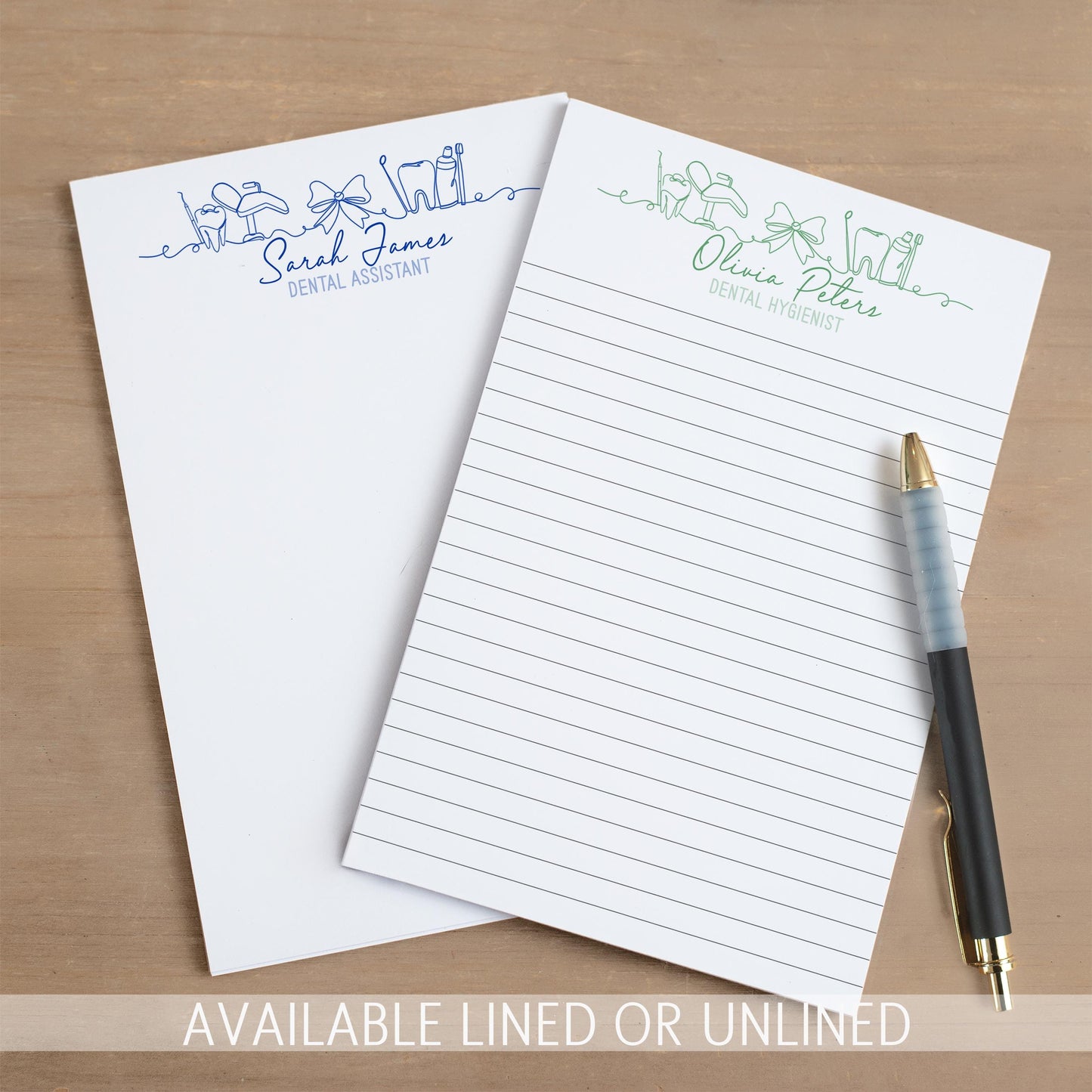 Personalized Dental Notepad | Custom Stationery Gift for Dentist & Nurse Appreciation