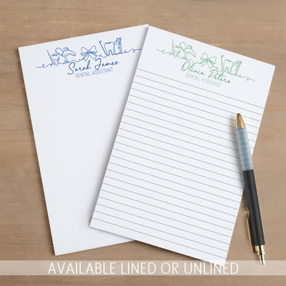 Personalized Dental Notepad | Custom Stationery Gift for Dentist & Nurse Appreciation